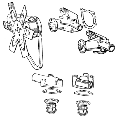 Water Pump, Fan & Thermostat