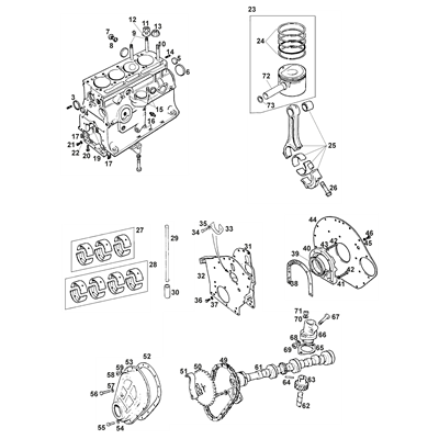 MG Midget Upper Engine & Components