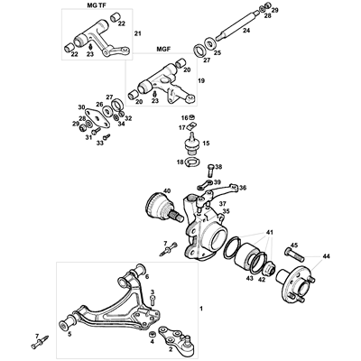 Front Arms & Hubs